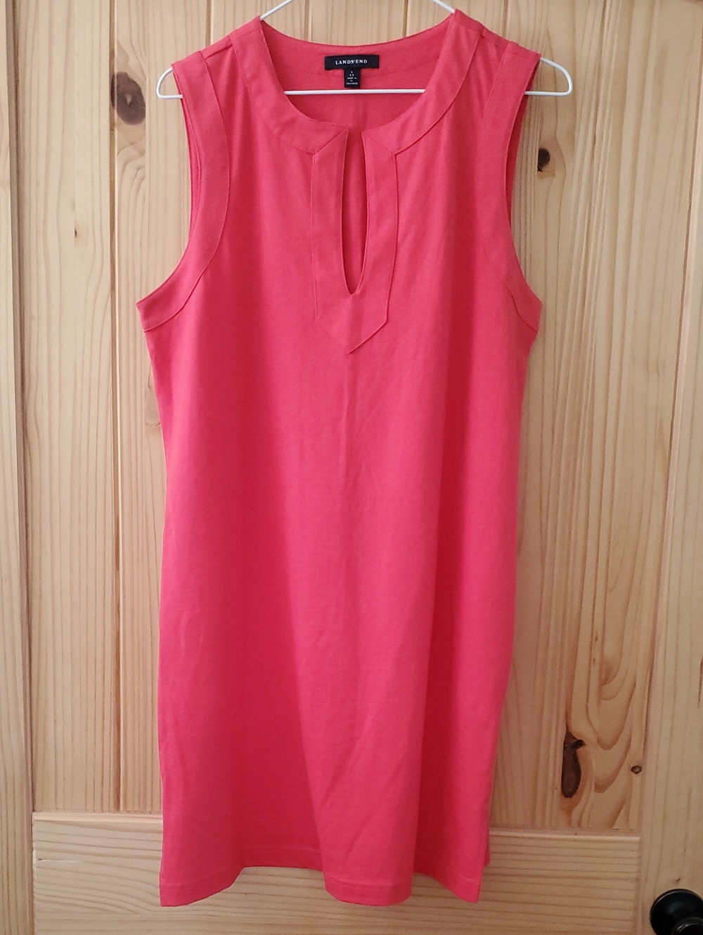 Lands End Coral Cotton Dress